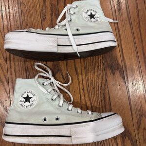 Converse High Top Sneakers - Mint Green & White